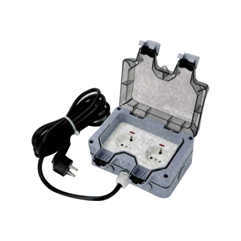 Two outdoor waterproof sockets